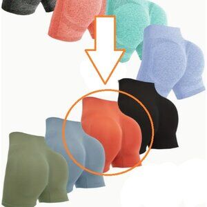 Burnt Orange/Red booty-lift 3" biker short